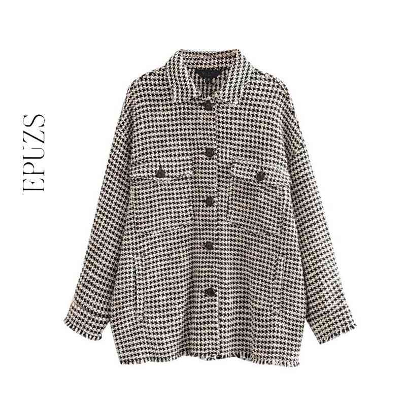 Vintage tassels oversized tweed jacket women winter casual loose button plaid coat ladies office outwear 210521, Gray
Vintage tassels oversized tweed jacket women winter casual loose button plaid coat ladies office outwear 210521, Gray