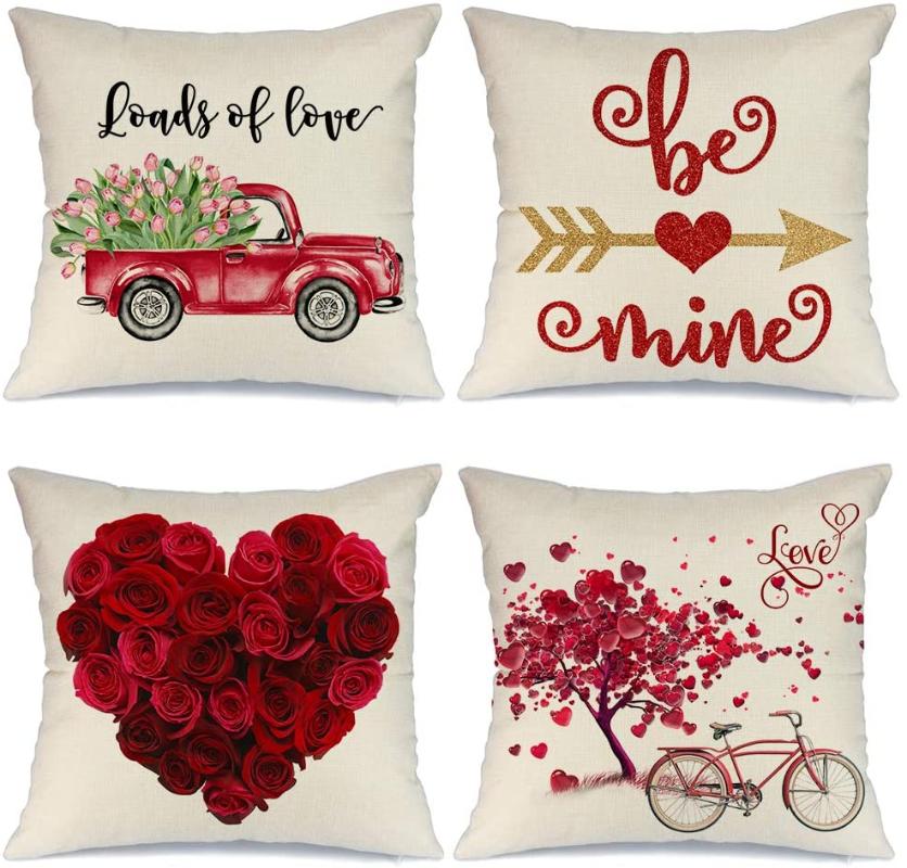 Cushion/Decorative Pillow Valentine's Day Pillowcase Suitable For Home Decoration Truck Flower Heart Pattern Decorate Cushion Cover
Cushion/Decorative Pillow Valentine's Day Pillowcase Suitable For Home Decoration Truck Flower Heart Pattern Decorate Cushion Cover
