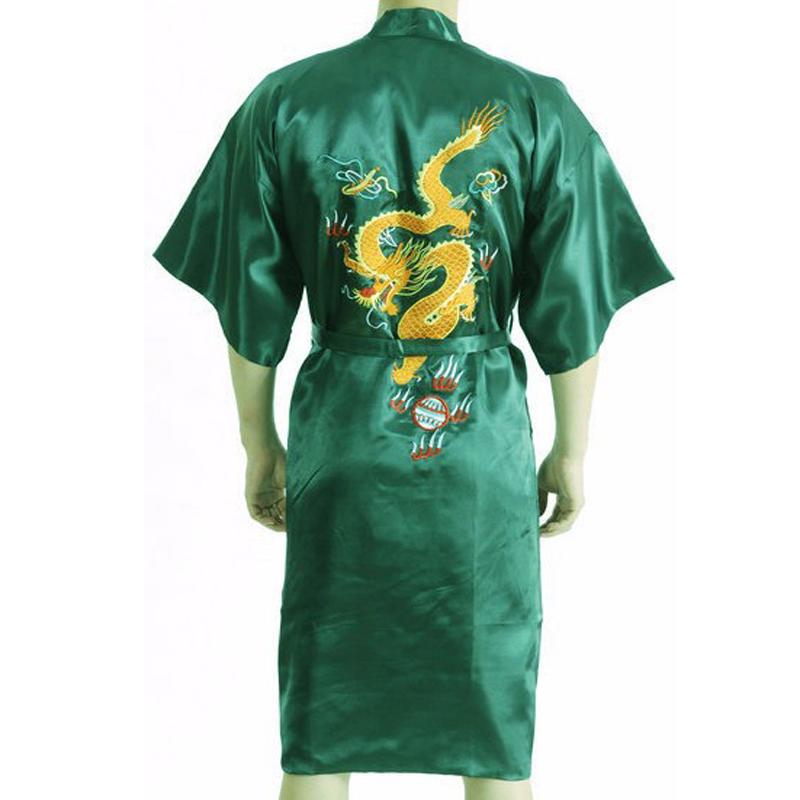 Men's Sleepwear Summer Green Chinese Traditional Robe Bathrobe Novelty Embroider Dragon Kimono Gown Plus S-XXXL 011007, Black;brown
Men's Sleepwear Summer Green Chinese Traditional Robe Bathrobe Novelty Embroider Dragon Kimono Gown Plus S-XXXL 011007, Black;brown