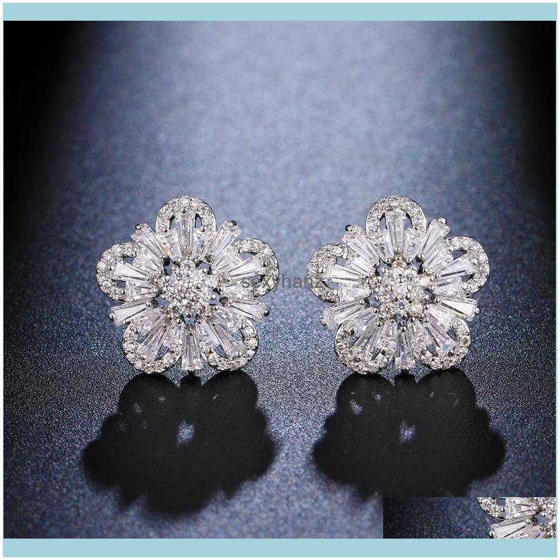 Stud Ekopdee Luxury Shiny Flower Zircon Earrings For Women Exquisite Cz Crystal Earring Bridal Wedding Female Jewelry Gift Drop Delivery 202
Stud Ekopdee Luxury Shiny Flower Zircon Earrings For Women Exquisite Cz Crystal Earring Bridal Wedding Female Jewelry Gift Drop Delivery 202