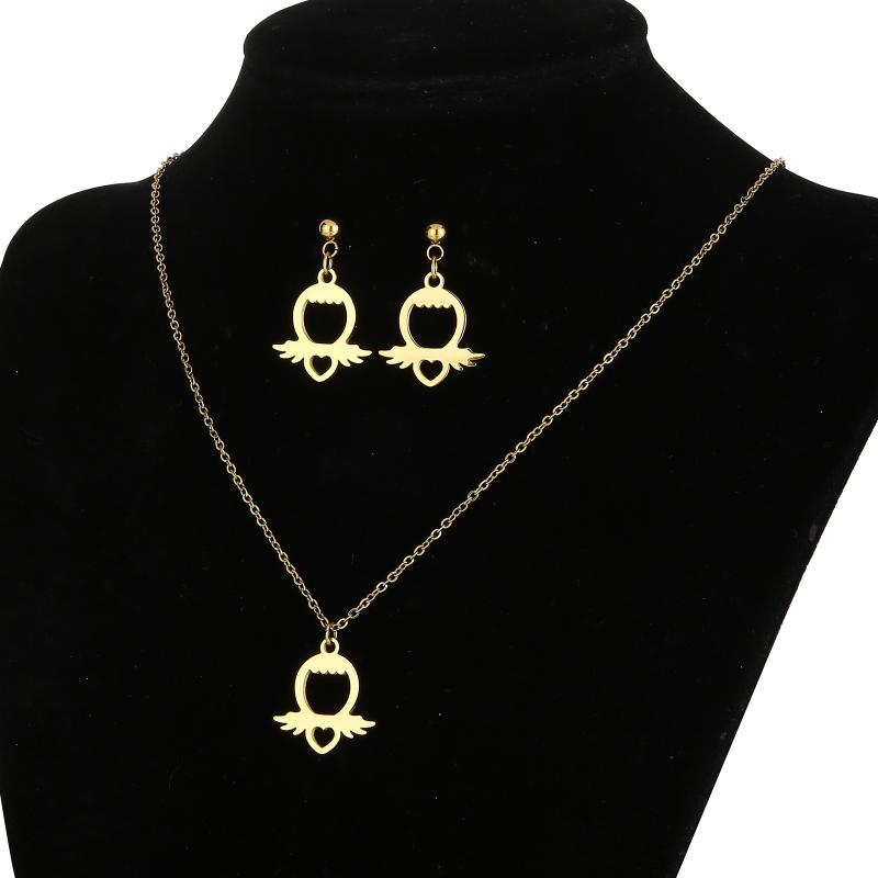 Earrings & Necklace Fashion Classic Cubic Stainless Steel Pendant Jewelry Set Ladies Clothing Accessories Anniversary Gift, Silver
Earrings & Necklace Fashion Classic Cubic Stainless Steel Pendant Jewelry Set Ladies Clothing Accessories Anniversary Gift, Silver