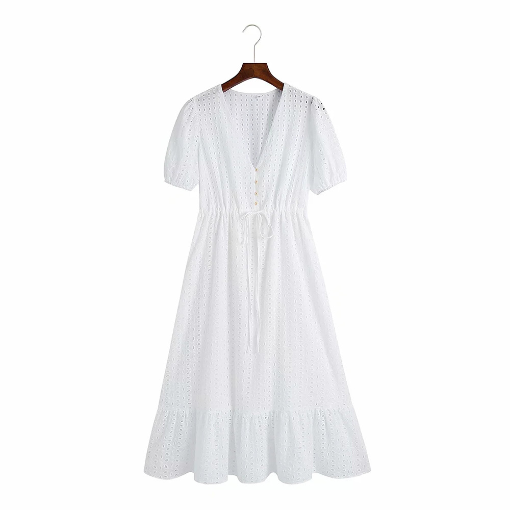 BBWM Women Summer White V-Neck Dress Short Sleeve Buttons Bow Tie Casual Female Elegant Party A-Line Dresses Vestidos 210520
BBWM Women Summer White V-Neck Dress Short Sleeve Buttons Bow Tie Casual Female Elegant Party A-Line Dresses Vestidos 210520
