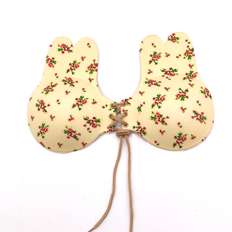 Invisible silicone bra patch breast lift pad Silicon Nipples cover rabbit ear Chest Patches 5 colors