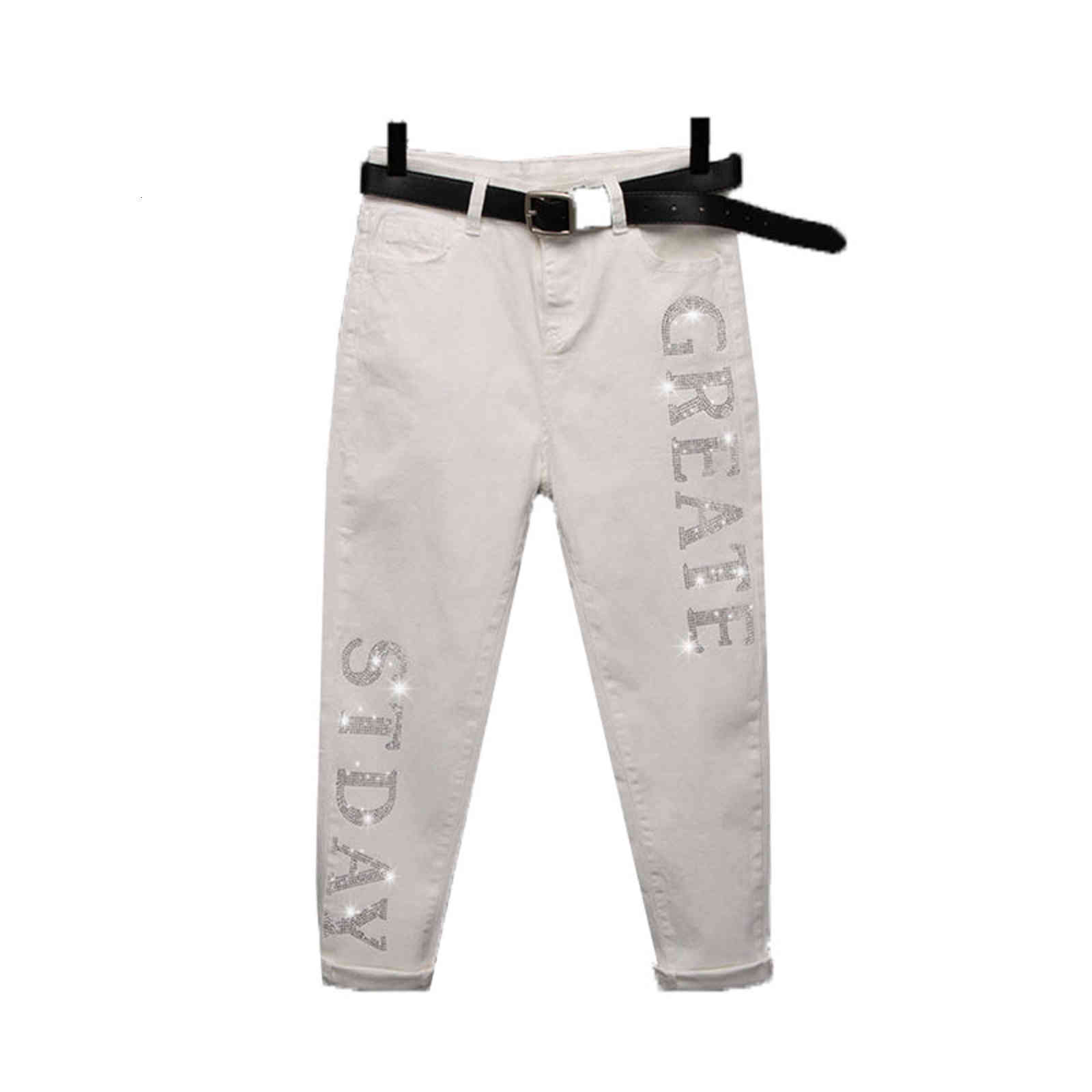 Women's Jeans embroidered jeans, high waist, white, spring, , thin, loose stretch, ankle length, retro P6YT, 1# shoe box
Women's Jeans embroidered jeans, high waist, white, spring, , thin, loose stretch, ankle length, retro P6YT, 1# shoe box