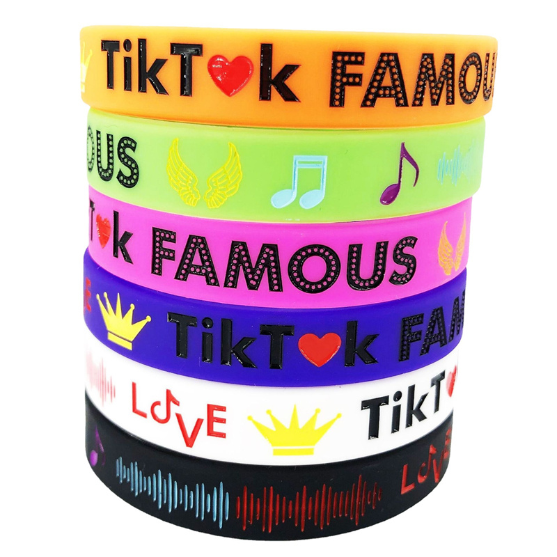 Tik Tok Girls Party Wristband Men's Women's Children's Rubber Silicone Bracelet For Man Gift Jewelry 100pcs
Tik Tok Girls Party Wristband Men's Women's Children's Rubber Silicone Bracelet For Man Gift Jewelry 100pcs