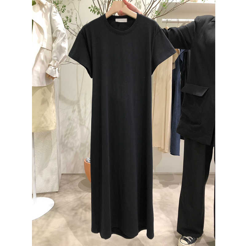 VANOVICH Korean Style Women's Dress Summer Solid Color Cotton Ladies Hollow Temperament Women Clothing 210615