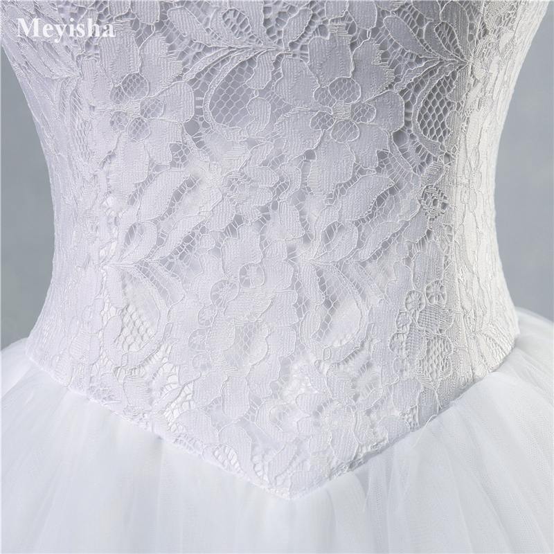 ZJ9014 Beautiful Ivory White Lace edge Wedding Dress For Women Girls 2021 Bridal Ball Gown Size 2-28W