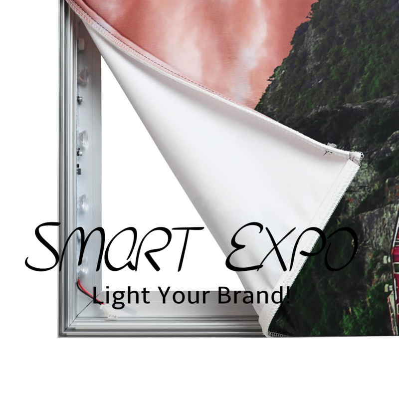 Photo Advertising Display Boards SEG Lightbox Frames for Promotion Event with Custom Printing Fabric Posters Flat Packing (240x240cm)