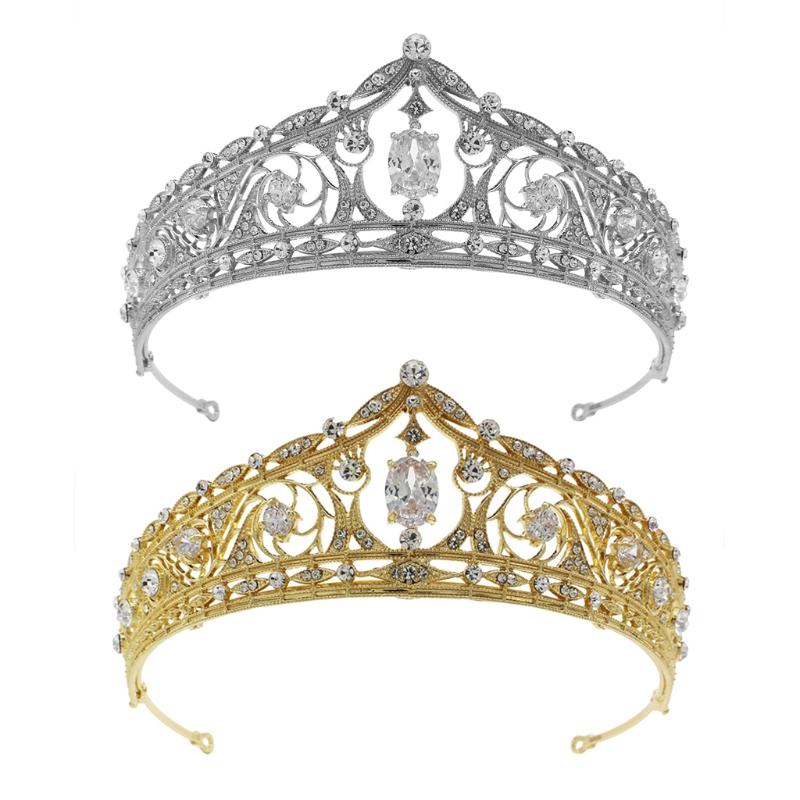Hair Clips & Barrettes Crystal Baroque Crown Princess Wedding Royal Tiara Rhinestone Birthday Headdress Bridal Accessory, Golden;silver
Hair Clips & Barrettes Crystal Baroque Crown Princess Wedding Royal Tiara Rhinestone Birthday Headdress Bridal Accessory, Golden;silver