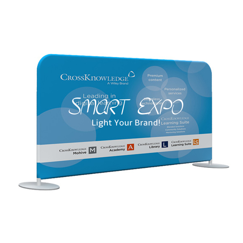 Outdoor Barricade Banner Advertising Display with Strong Heavy Steel Feet Double Tension Fabric Printing Graphics Portable Carry Bag