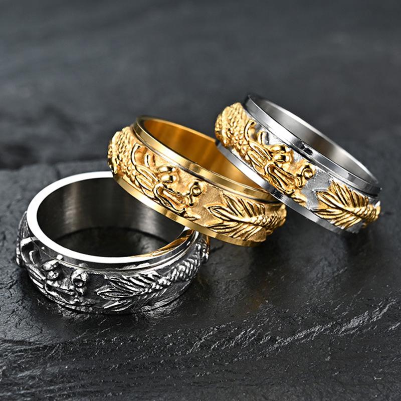 Titanium Steel Dragon Ring Chinese Style Unisex Animal Metal Jewelry Party Birthday Gift Wedding Rings
Titanium Steel Dragon Ring Chinese Style Unisex Animal Metal Jewelry Party Birthday Gift Wedding Rings