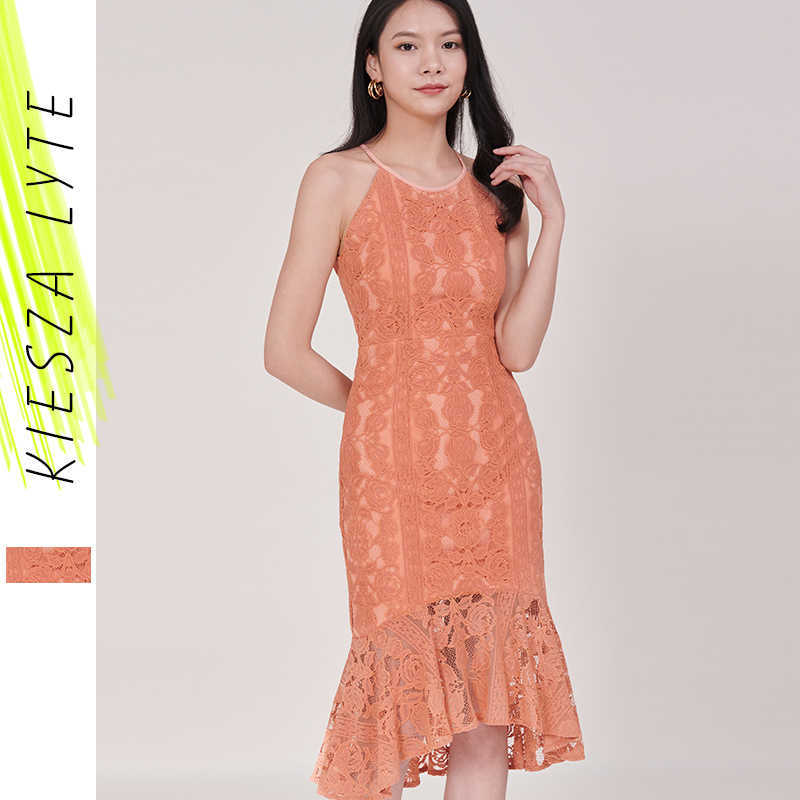 Women Elegant Dress Summer Ladies Sexy V-neck Fishtail Orange Lace Sheath Dresses Evening Party Vestidos 210608
Women Elegant Dress Summer Ladies Sexy V-neck Fishtail Orange Lace Sheath Dresses Evening Party Vestidos 210608