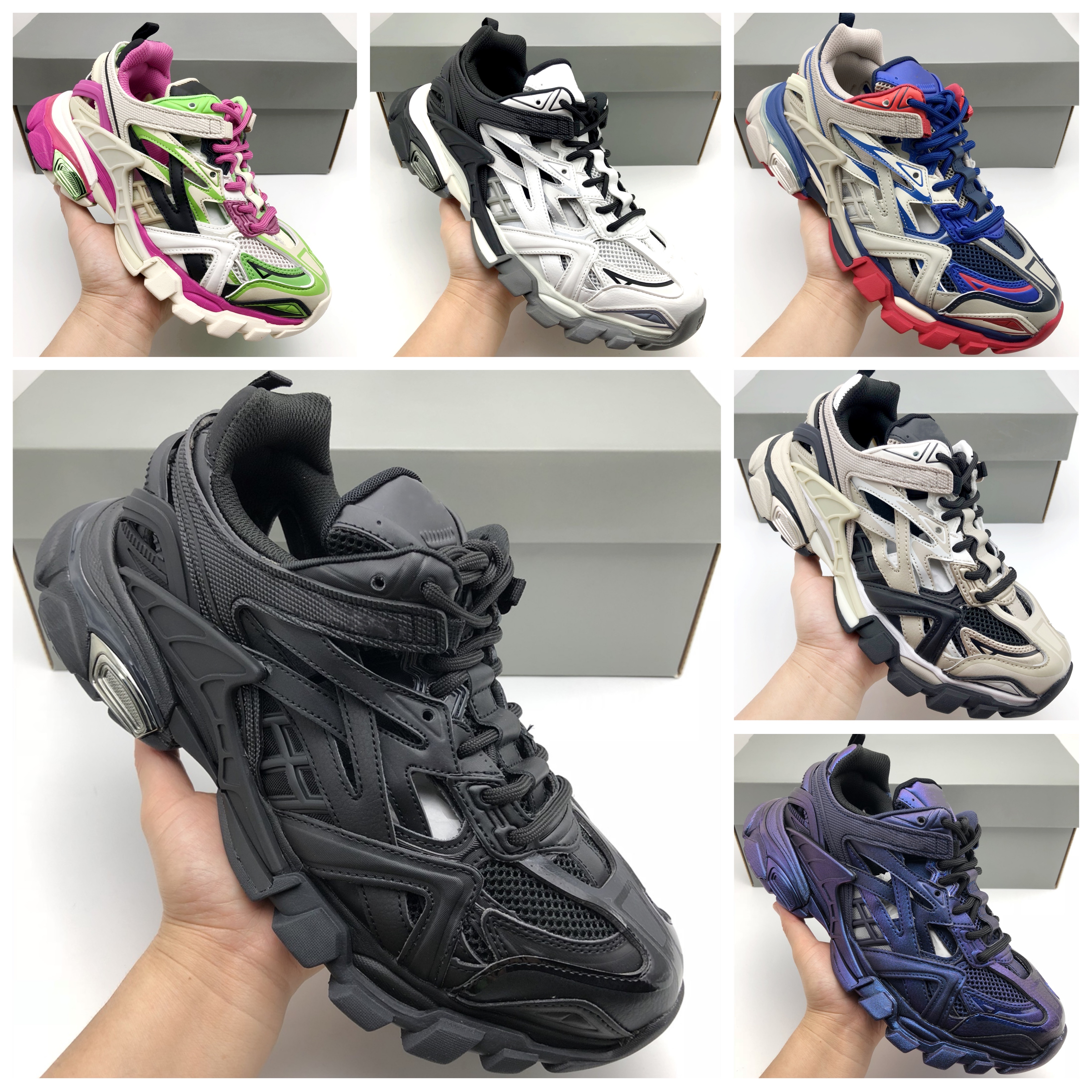 2021 Luxury Running Shoe Designer Sneakers Men Women Sports Track.2 Shoes 17W Triple S Paris 4.0 Sneaker 4M Top Quality 100% Leather 18ss Update Version With Box Dust Bag, Colour-3
2021 Luxury Running Shoe Designer Sneakers Men Women Sports Track.2 Shoes 17W Triple S Paris 4.0 Sneaker 4M Top Quality 100% Leather 18ss Update Version With Box Dust Bag, Colour-3