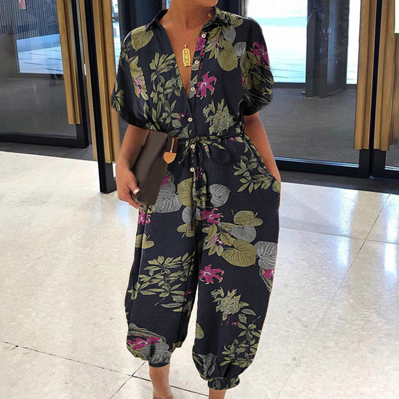 3 Colors Women Rompers VONDA Vintage Floral Printed Wide Leg Jumpsuits Plus Size Loose Cotton Overalls Femme Pantalon Plus Size, Red no with pockets
3 Colors Women Rompers VONDA Vintage Floral Printed Wide Leg Jumpsuits Plus Size Loose Cotton Overalls Femme Pantalon Plus Size, Red no with pockets