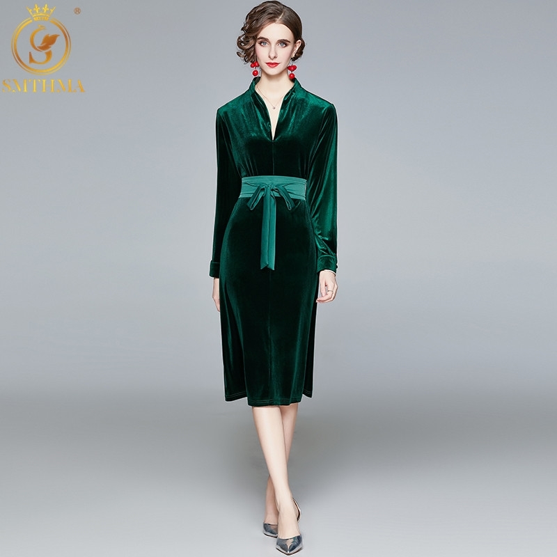 Autumn Woman Velvet Dark Green Dresses Long Sleeve Sexy V-Neck Vestido De Mujer Clothing Female With Belt 210520, Photo color
Autumn Woman Velvet Dark Green Dresses Long Sleeve Sexy V-Neck Vestido De Mujer Clothing Female With Belt 210520, Photo color