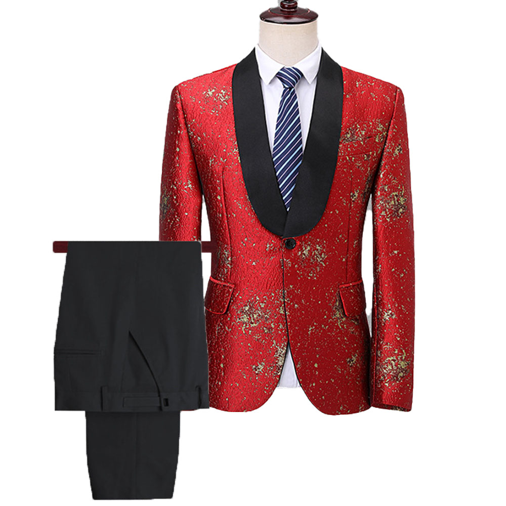 Three-Pieces Men Suits Nightclub Bar tuxedos Slim Fit Groom Party Coat Tailored Night Performance singer Work Wear Wedding Suit