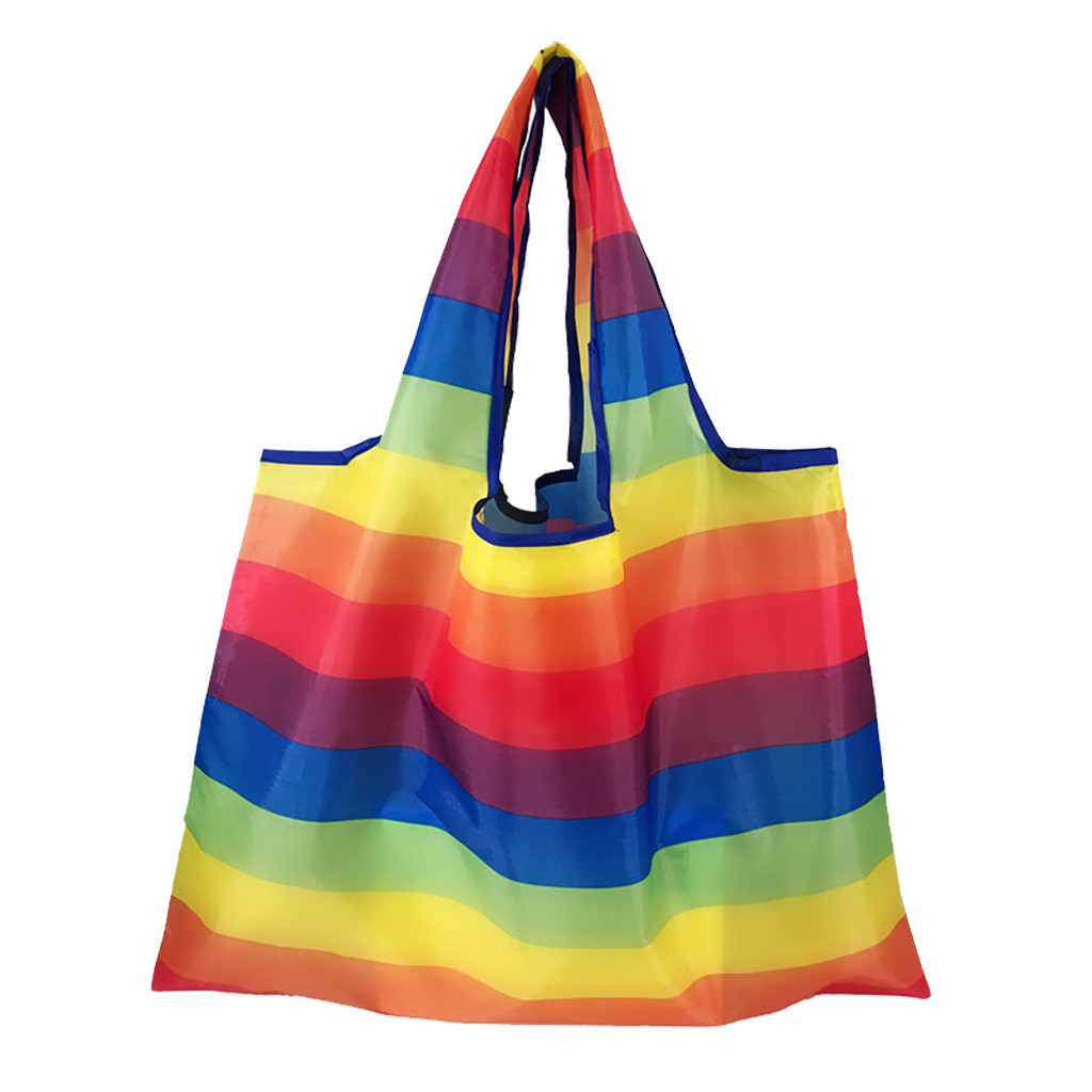 Shoulder shopping bags of women folding eco supermarket purse applies to household, course, shopping ect