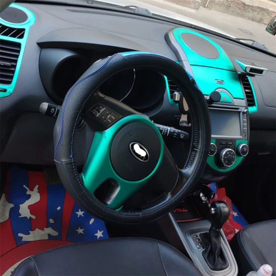 For Kia Soul 2010-2014 Self Adhesive Car Stickers Carbon Fiber Vinyl Car stickers and Decals Car Styling Accessories