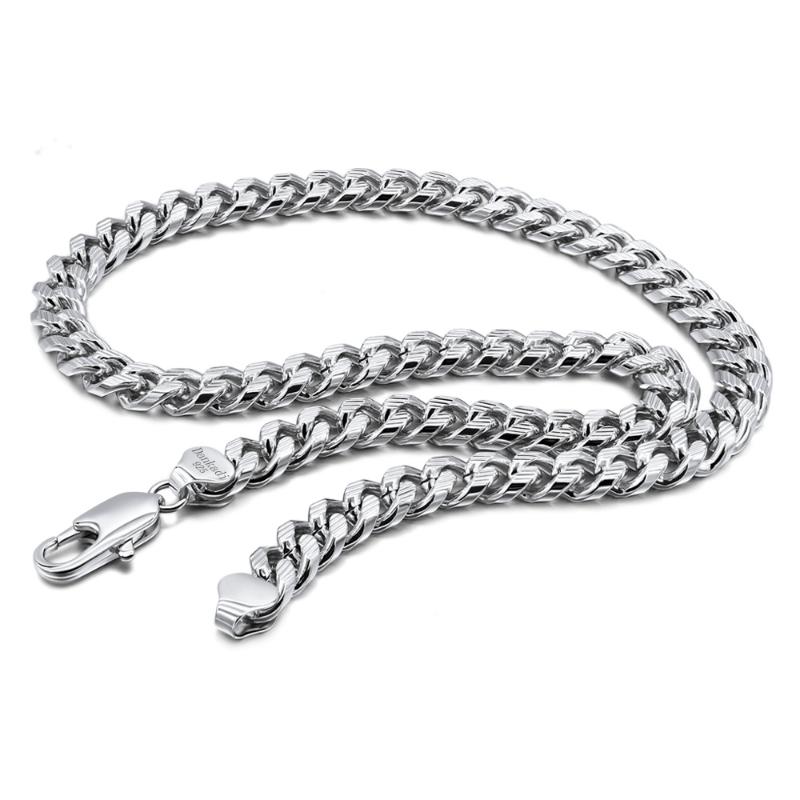 Chains 100%925 Sterling Silver Punk Necklace Men 10MM Curb Cuban Link Chain Chokers Gift Fashion Vintage For Man Solid Jewelry
Chains 100%925 Sterling Silver Punk Necklace Men 10MM Curb Cuban Link Chain Chokers Gift Fashion Vintage For Man Solid Jewelry