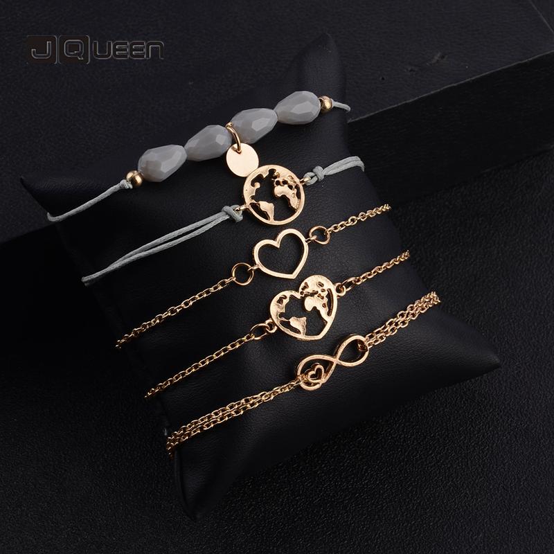 Link, Chain Gray Beaded Personality Fashion Sequins Love Heart Map 8 Words 5 Piece Bracelets Set
Link, Chain Gray Beaded Personality Fashion Sequins Love Heart Map 8 Words 5 Piece Bracelets Set