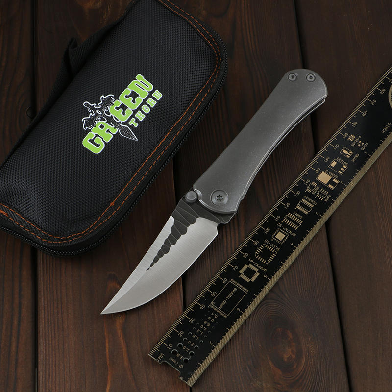 Green thorn SBSF TC4 titanium handle + m390 blade outdoor camping fruit folding knife EDC tool
Green thorn SBSF TC4 titanium handle + m390 blade outdoor camping fruit folding knife EDC tool