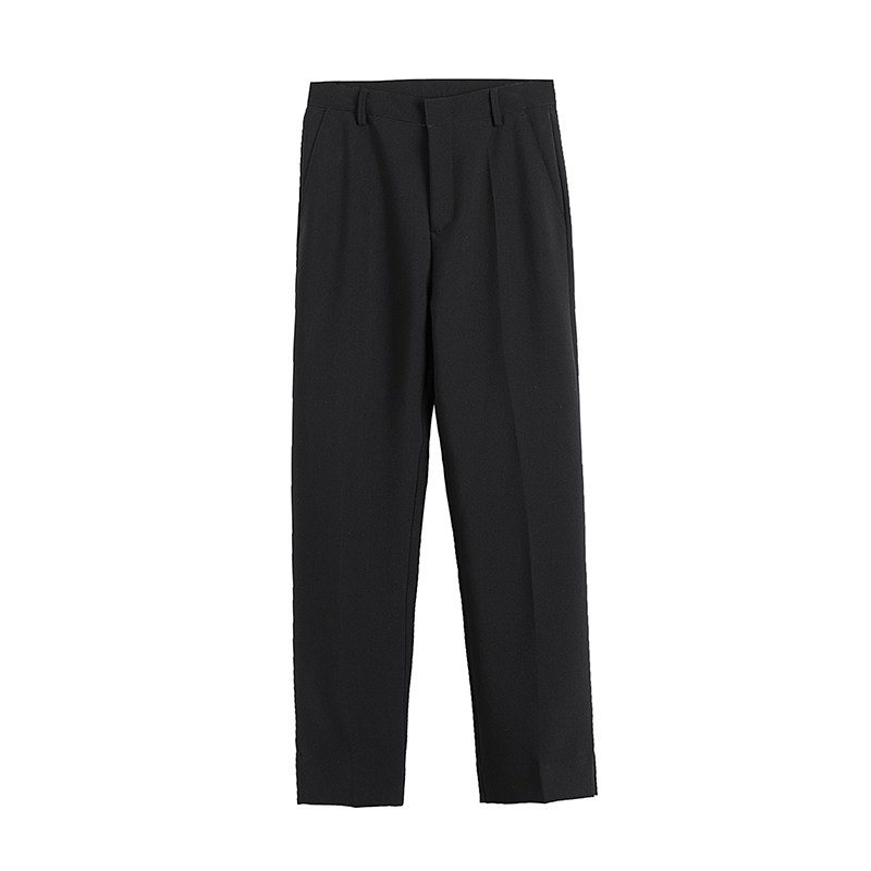 IEFB men's causal trousers open leg casual straight pants mans black loose bottoms spring summer 210524