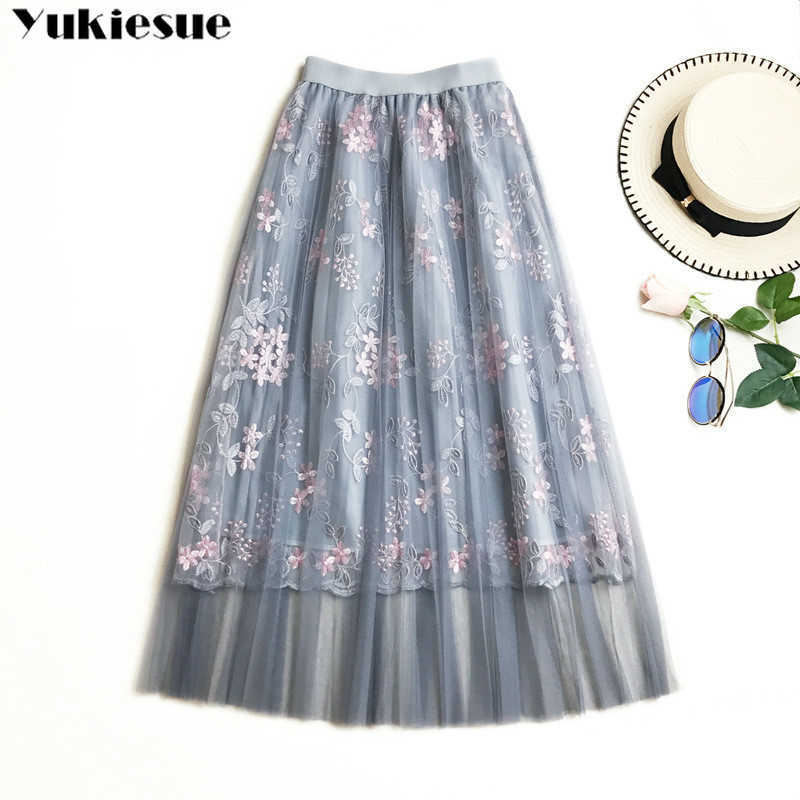 elegant embroidery lace boho beach high waist Women's skirts woman womens jupe femme 3 layers long maxi pleated tulle skirt 210608, Pink
elegant embroidery lace boho beach high waist Women's skirts woman womens jupe femme 3 layers long maxi pleated tulle skirt 210608, Pink