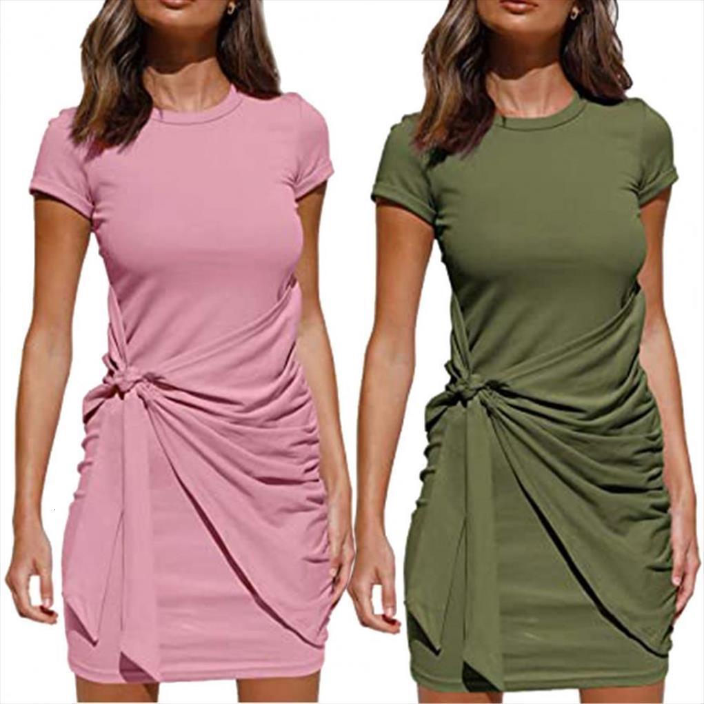 fashion short sleeve round neck women dress pleated bow belt irregular solid color party dresss bandage dresses for female, Black;gray
fashion short sleeve round neck women dress pleated bow belt irregular solid color party dresss bandage dresses for female, Black;gray