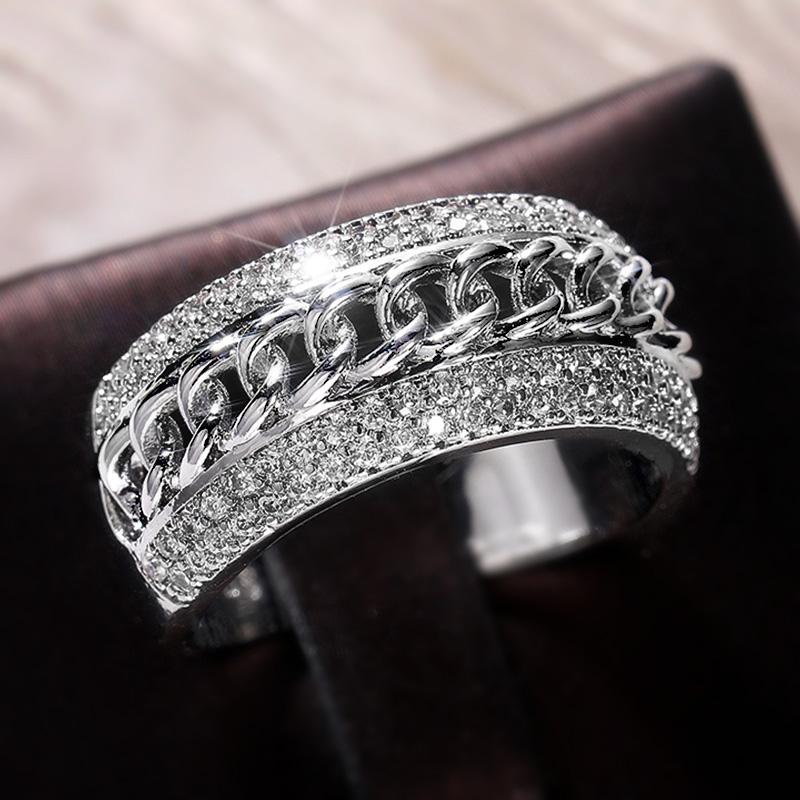 Cluster Rings Huitan Korea Fashion Chunky Chain For Women Link Twist Design Stylish Girl Party Ring Dazzling Crystal CZ Luxury Jewelry, Golden;silver
Cluster Rings Huitan Korea Fashion Chunky Chain For Women Link Twist Design Stylish Girl Party Ring Dazzling Crystal CZ Luxury Jewelry, Golden;silver