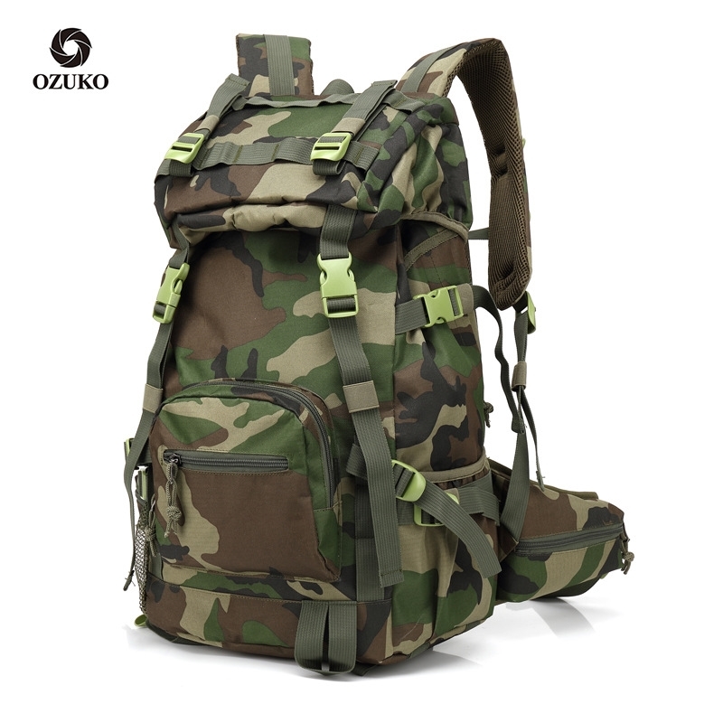 Ozuko new outdoor waterproof mountaineering camouflage wear-resistant double shoulder bag Sports Travel Backpack men's, Black
Ozuko new outdoor waterproof mountaineering camouflage wear-resistant double shoulder bag Sports Travel Backpack men's, Black