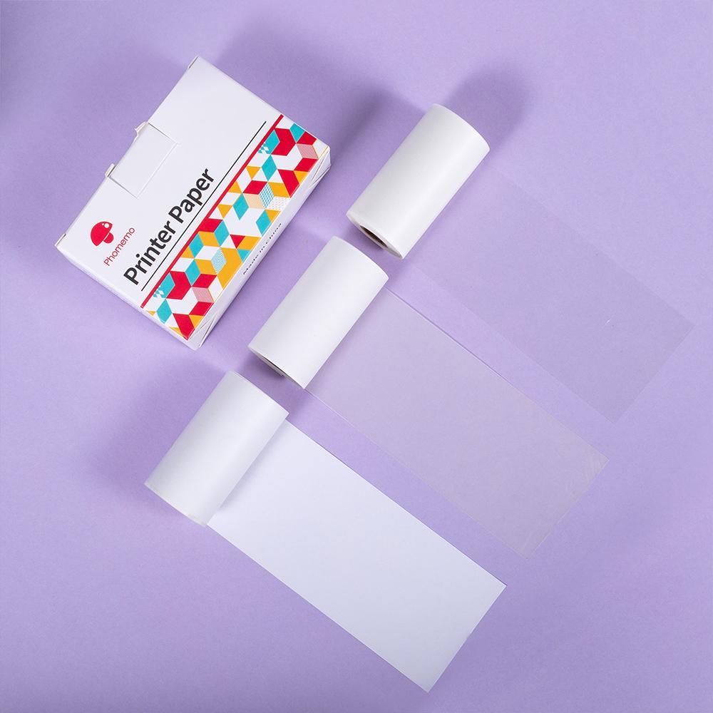 3 Rolls Mixed Transparent/Semi-transparent/Regular Sticker Thermal Paper For Phomemo M02 Series Printer 
3 Rolls Mixed Transparent/Semi-transparent/Regular Sticker Thermal Paper For Phomemo M02 Series Printer