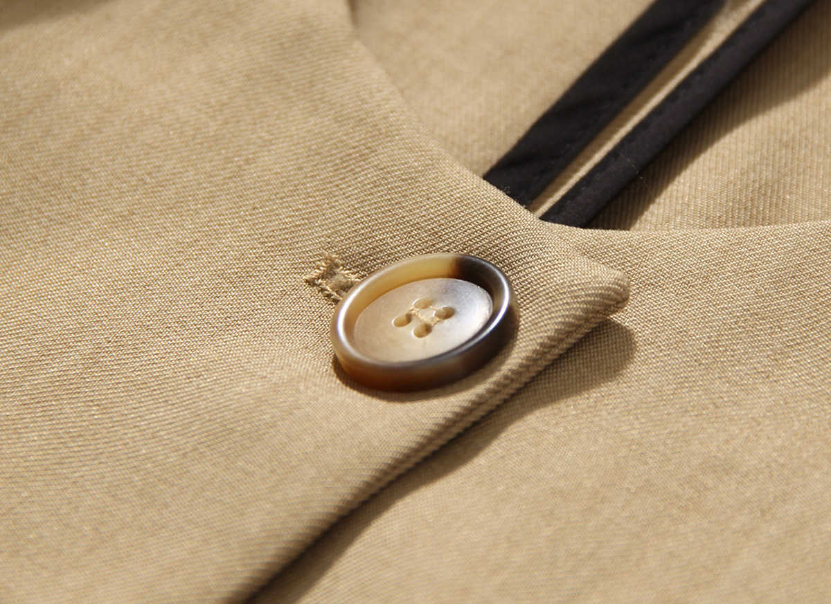 DEAT Fit autumn Fashion Casual Long Sleeve Solid Simple Bow Tie Strap Slim Medium Length Blazer Coat Women SH043 210930