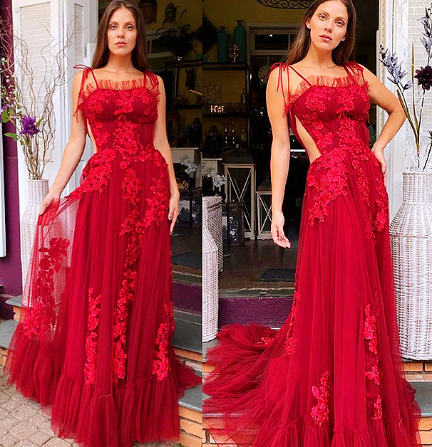 2021 Plus Size Arabic Aso Ebi Lace Sexy Burgundy Prom Dresses Spaghetti A-line Tulle Evening Formal Party Second Reception Bridesmaid Dress Gowns ZJ46