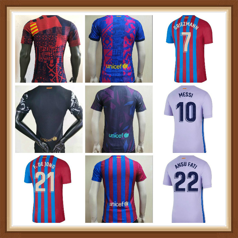 GRIEZMANN Player version soccer jersey 21-22 F. DE JONG Thai Quality Home and away ANSU FATI football shirts men + kids kit uniforms, Red 
GRIEZMANN Player version soccer jersey 21-22 F. DE JONG Thai Quality Home and away ANSU FATI football shirts men + kids kit uniforms, Red