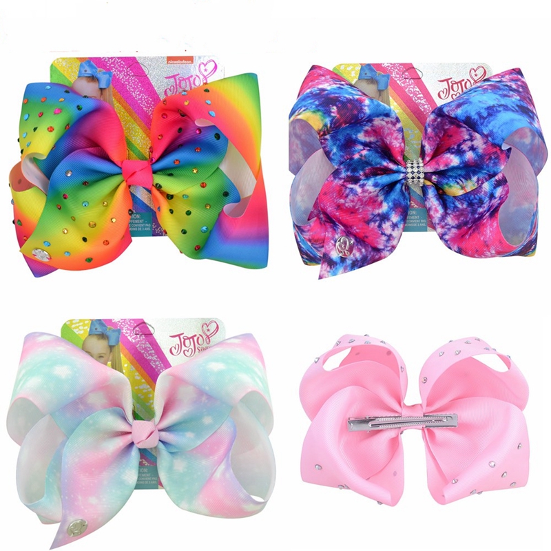 3Pcs/Lot Clearance Activity 8Inches Siwa Bows Printed Bow With Clip Hairgrip Hair Accessories
