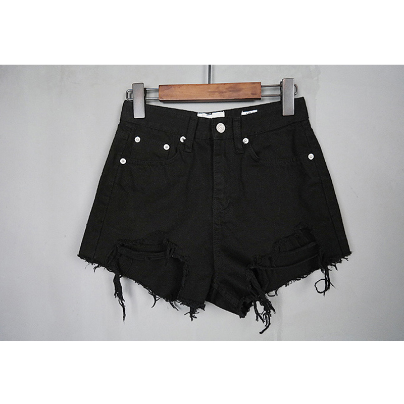 Fashion Summer Women Shorts shorts High Waist Washed Hole Brushed Denim Solid Sexy Plus Size Lady 8751 50 210427