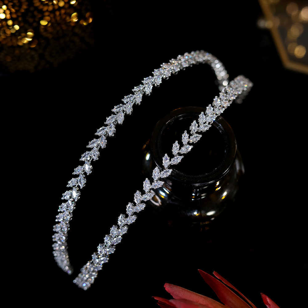 ASNORA CZ Soft Headwear Headband Wedding Bridal Dress Tiaras Party Prom Hair Accessories A01034 210707