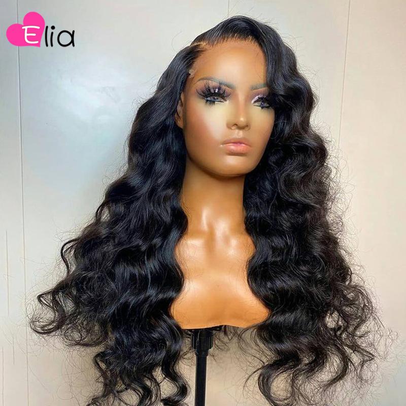 Elia Orange Red Lace Front Wig Body Wave Human Hair Wigs Remy Peruvian 100% Pre Plucked Transparent For Black Women
