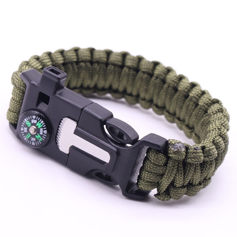 Camping survival umbrella rope bracelet outdoor five in one multi-purpose compass flint hand woven Bracelet
Camping survival umbrella rope bracelet outdoor five in one multi-purpose compass flint hand woven Bracelet