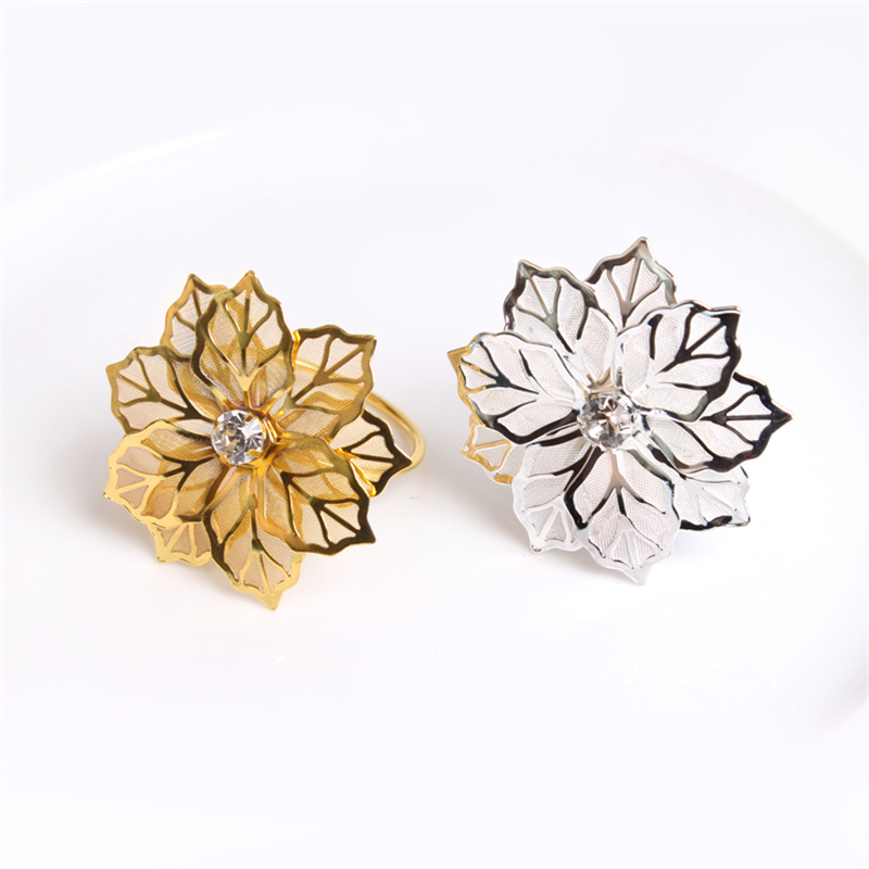 Flower Napkin Rings for Wedding Napkin Holders