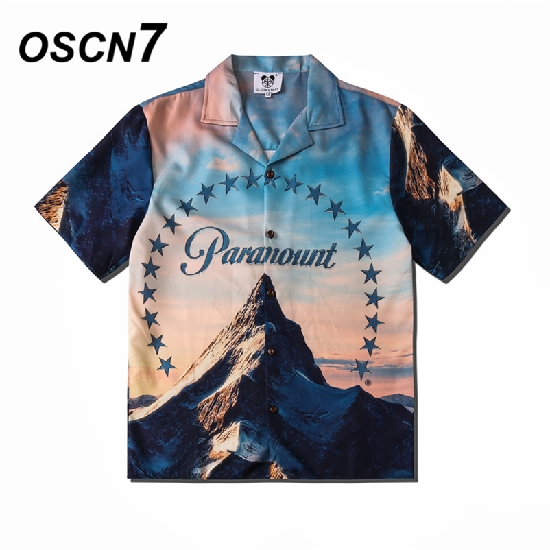 Men Casual Street Printed Short Sleeve Summer Haruku Shirts For Men, Oversized Hawaii Beach Shirt, Csd02