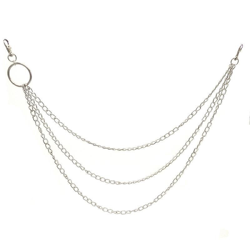 Keychains Fashion Men Boy Punk Hip-hop Trendy Belt Waist Chain Multilayer Male Pants Jeans Silver Metal Big Ring Chains
Keychains Fashion Men Boy Punk Hip-hop Trendy Belt Waist Chain Multilayer Male Pants Jeans Silver Metal Big Ring Chains