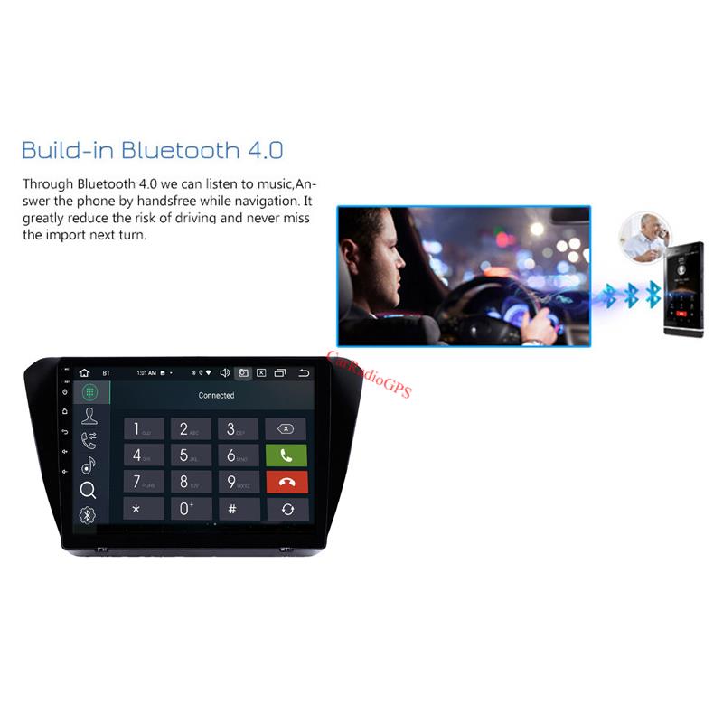 Car Dvd Player Android for Skoda Superb 2015-2018 Multimedia System Stereo Touch Screen Radio 10 Inch Gps Navigation with Bluetooth USB WIFI AUX