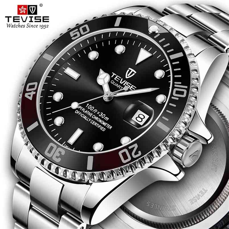 Men Watches Top Brand Luxury Tevise Classic Quartz Watch Man Waterproof Stainless Steel Wristwatches Mens Relogio Masculino 210707, Silver blue
Men Watches Top Brand Luxury Tevise Classic Quartz Watch Man Waterproof Stainless Steel Wristwatches Mens Relogio Masculino 210707, Silver blue