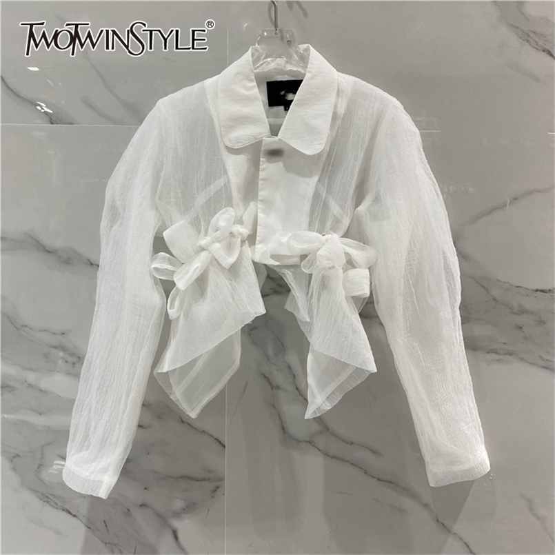 White Casual Shirts For Women Lapel Long Sleeve Patchwork Bowknot Irregular Hem Short Blouses Female Summer Fashion 210524
White Casual Shirts For Women Lapel Long Sleeve Patchwork Bowknot Irregular Hem Short Blouses Female Summer Fashion 210524
