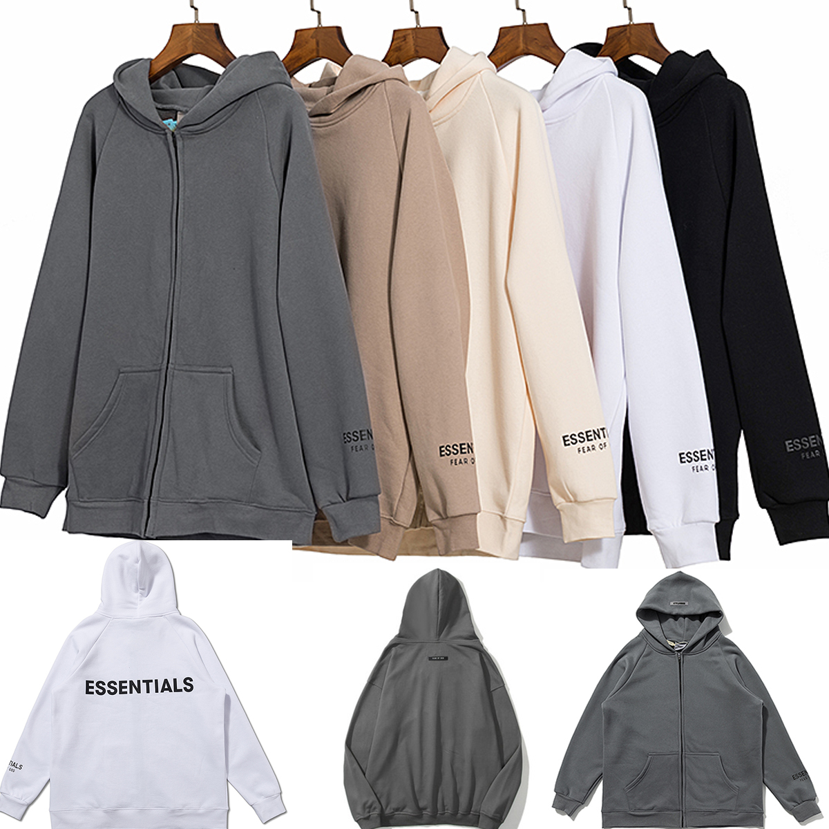 Fear Of God Essentials Hooded Sweatshirt Hip Hop Loose Logo Hoodie Skateboard Cool Fog Hoody Women Men Hedging Zipper Cardigan, Black
Fear Of God Essentials Hooded Sweatshirt Hip Hop Loose Logo Hoodie Skateboard Cool Fog Hoody Women Men Hedging Zipper Cardigan, Black