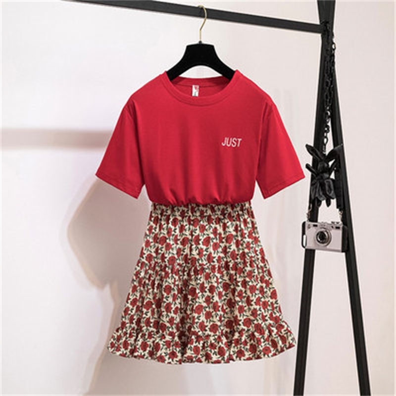 Summer Women Short Sleeves O Neck T-shirt + Floral A Line Skirt 2 pcs sets Girls Students Suits A1463 210428, White
Summer Women Short Sleeves O Neck T-shirt + Floral A Line Skirt 2 pcs sets Girls Students Suits A1463 210428, White