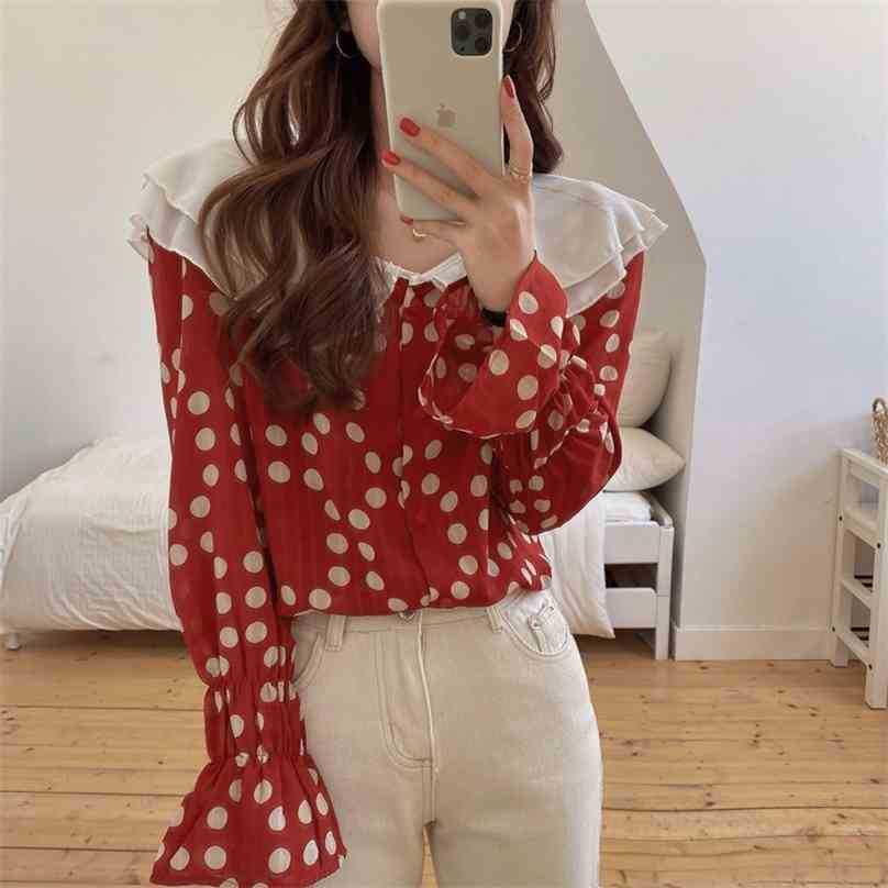 Red Polka Dots Plus Size Fairy Stylish Femme Chic All Match Tops Elegance Princess Girls Loose Shirts 210525
Red Polka Dots Plus Size Fairy Stylish Femme Chic All Match Tops Elegance Princess Girls Loose Shirts 210525