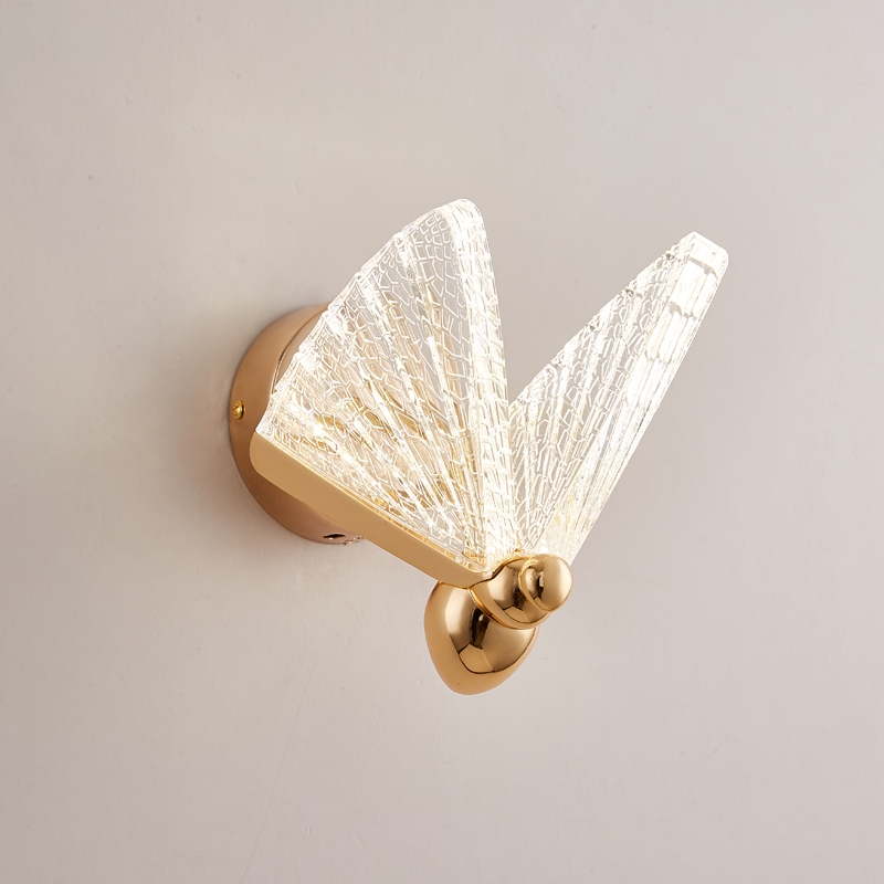 Butterfly Wall Lamp Nordic Indoor Lighting Modern Light Staircase Bedside Bedroom Background Decoration LED Wall Lamps