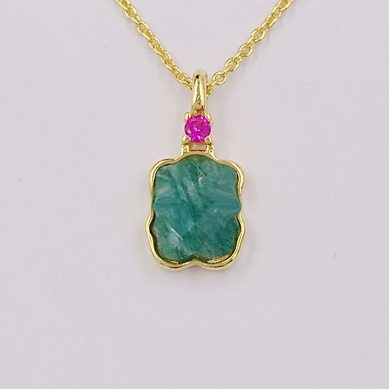 Authentic 925 Sterling Silver pendants Gold Bear Color Necklace With Amazonite And Rubby Fits European bear Jewelry Style Gift 812782050
Authentic 925 Sterling Silver pendants Gold Bear Color Necklace With Amazonite And Rubby Fits European bear Jewelry Style Gift 812782050